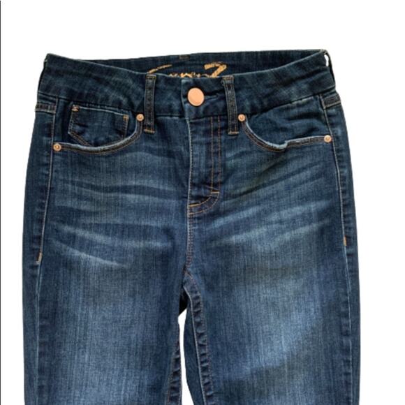 Seven7 Jeans High Rise Skinny Tummyless Distressed Jeans Size 4 - Picture 7 of 12